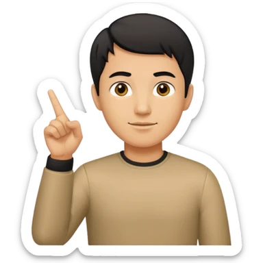 Mano señalando arriba sticker