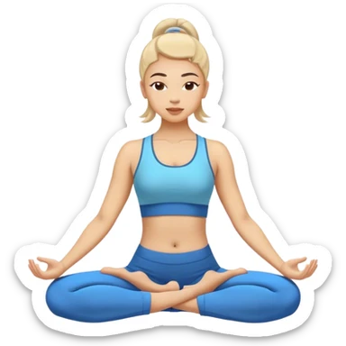 Womer perfoming salute pose yoga sticker