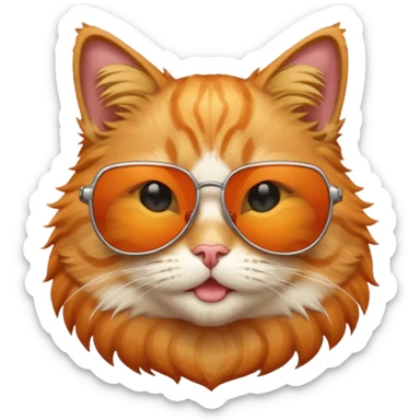 Cat with sunglasses sticker