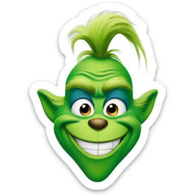blue grinch sticker