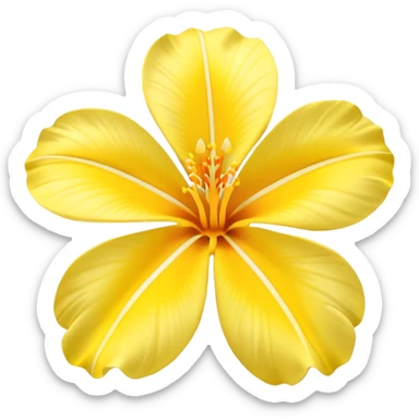 Yellow Hawaii flower with white tip sticker