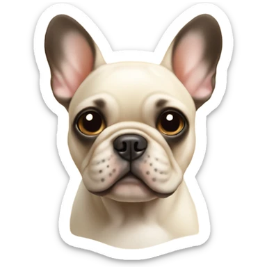 French Bulldog cream colored sticker