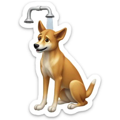 Dingo showering sticker