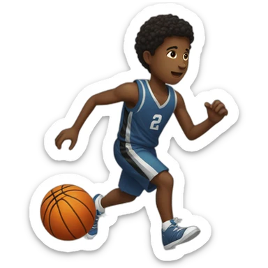 black-kid-playing-basketball-on-street sticker