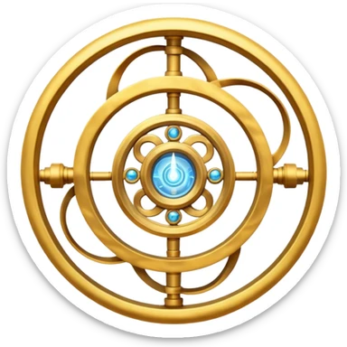 A time turner from harry potter with magic swirls around it  sticker