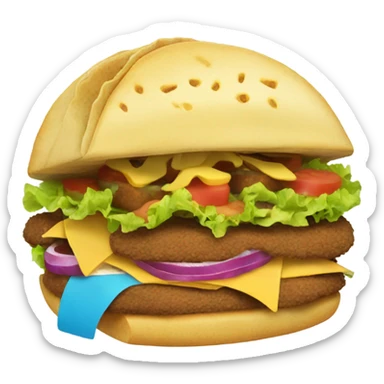 tacos eating hamburgers  sticker