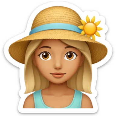 a girl wear hat sticker