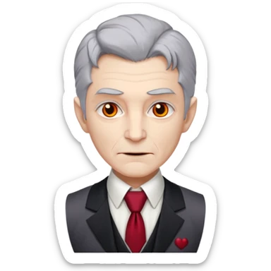  {
      "type": "human",
      "look": "old vampire lord, gray hair, formal vest, crimson tie",
      "description": "an old vampire lord with gray hair wearing a formal vest and crimson tie"
    } sticker