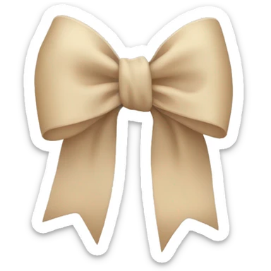 Beige bow sticker