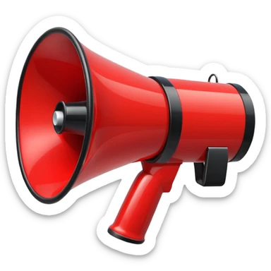 Black and red cheer megaphone sticker