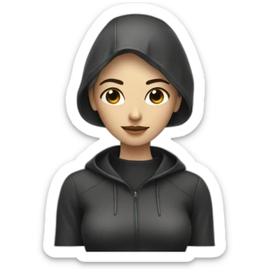 Femme avec tête de mort sticker