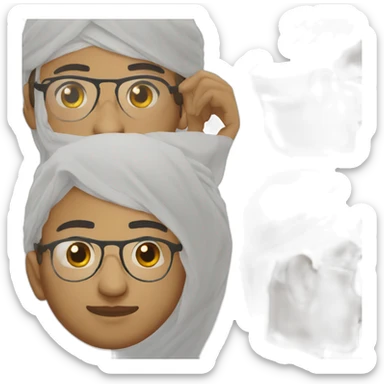 arab man wearing arabic traditional clothes rayban galsses sticker