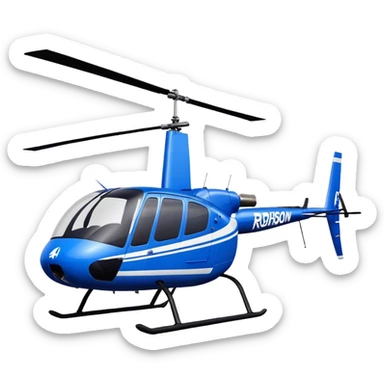 Robinson R44 - Robinson Helicopter Company (Model Year: 2021) (Iconic colour: Blue) sticker