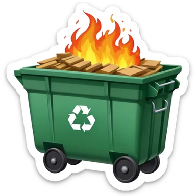 Dumpster fire  sticker