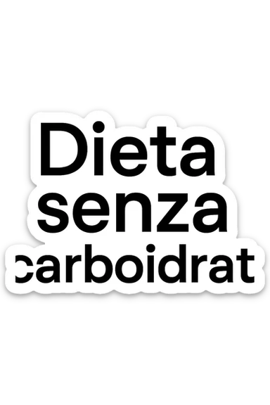 Dieta senza carboidrati sticker