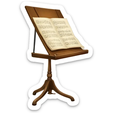 vintage music stand sticker