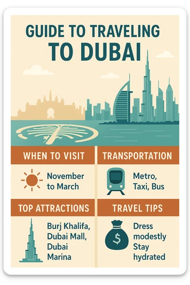 guide to traveling to Dubai sticker