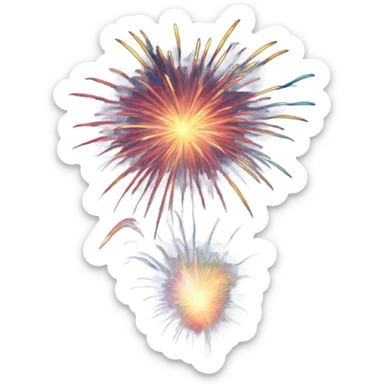 fireworks in the sky sticker