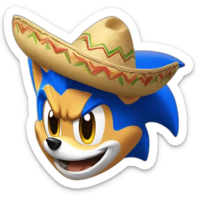 Mexican Sonic the hedgehog sticker