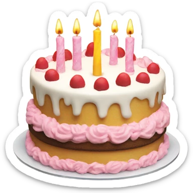 Birthday cake sticker