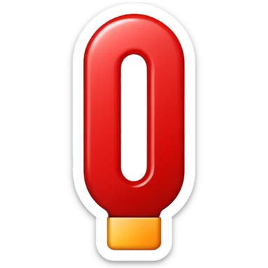 exclamation mark red sticker