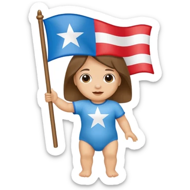 The baby blue Puerto Rican flag sticker
