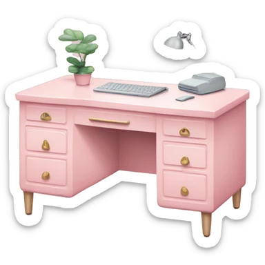 pastel pink desk sticker