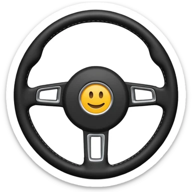 car steering wheel with no emoji sticker