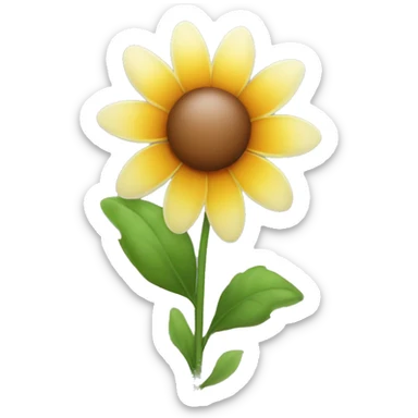 Flower kiss flower  sticker