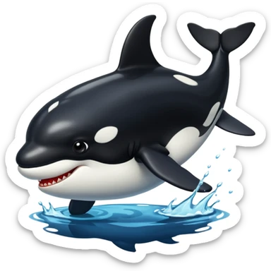 orca as a serial killer sticker