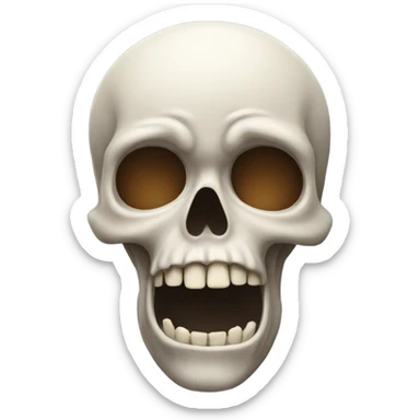 skull crying sticker