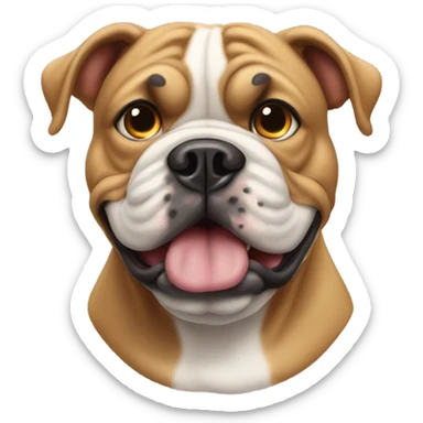 english bull dog named emmy sticker