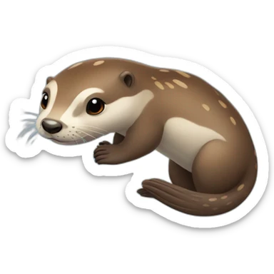 Loutre sur coccinelle sticker