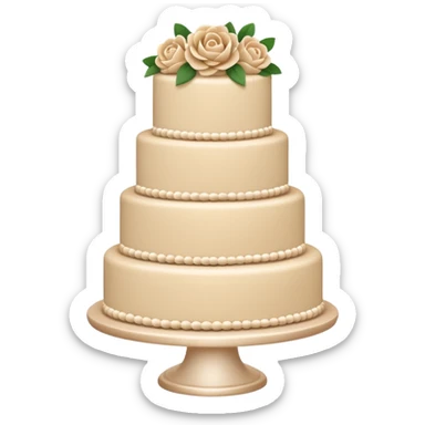 Beige Wedding cake sticker