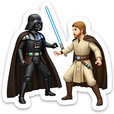 Darth Vader fighting Obi-Wan sticker