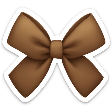 brown bow sticker