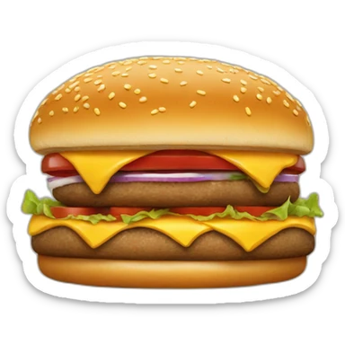 A tall burger sticker