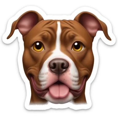 Red nose pitbull sticker