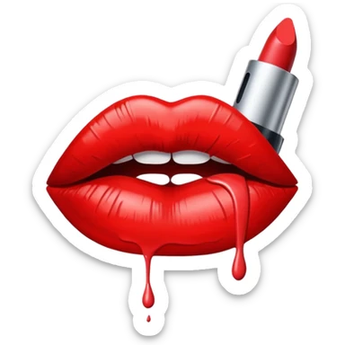 lipstick kiss sticker