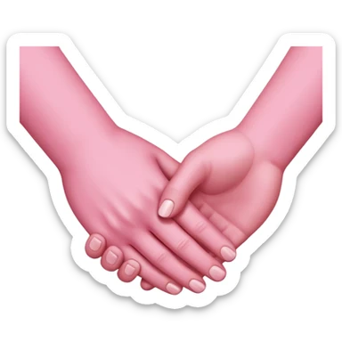 handshake pink hands sticker