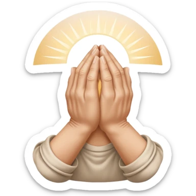 pray hands sticker