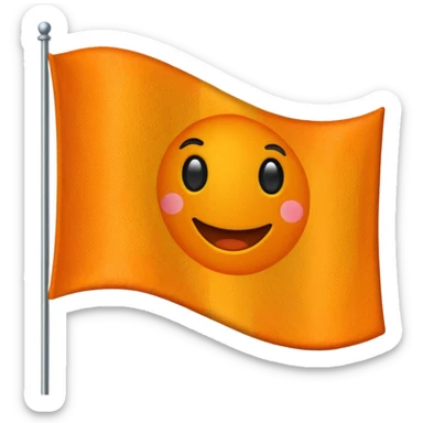 I want a flag emoji 🚩🚩 like this but flag should be orange don't change shape just change color sticker