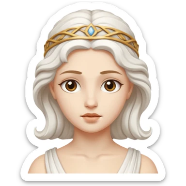 greek goddess sculpture face sticker