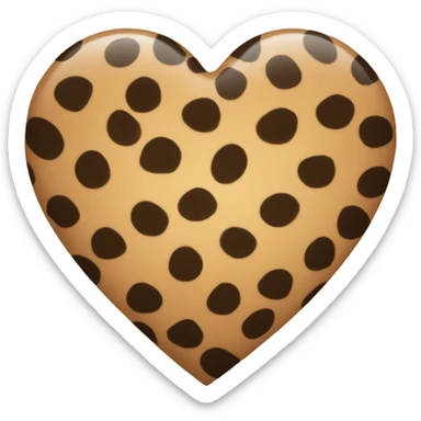 Cheetah Print Heart sticker