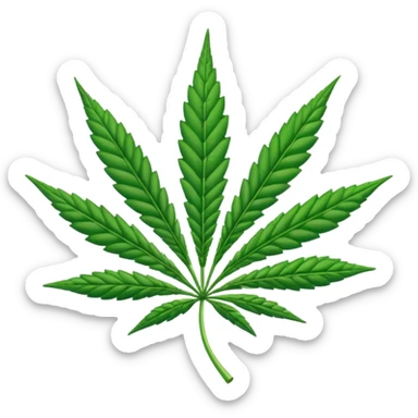 Cannabis leaf sticker