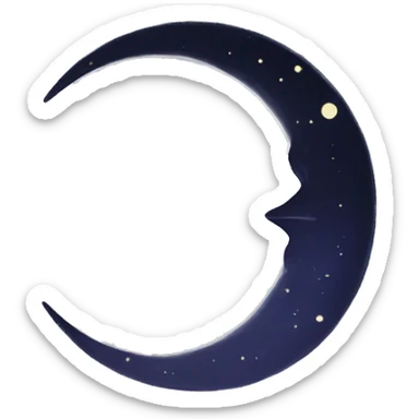 Crescent Moon Call Me Hand does  sticker