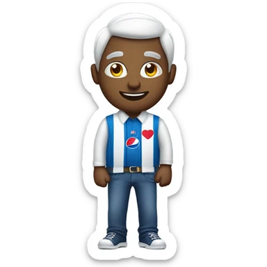 Man wearing Shirt sponsored by Pepsi  sticker