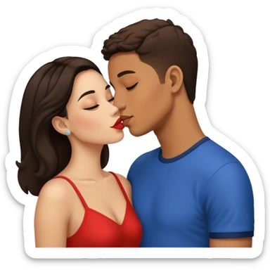 Internet celebrity relationship news! Breaking! Peruvian singer Tefi Valenzuela Peru Instagram Model kissing Josh King Madrid sticker