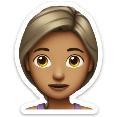 Girl in tension sticker