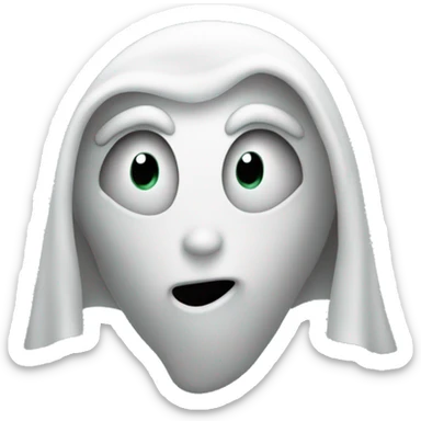 a ghost whispering "Habib's" sticker